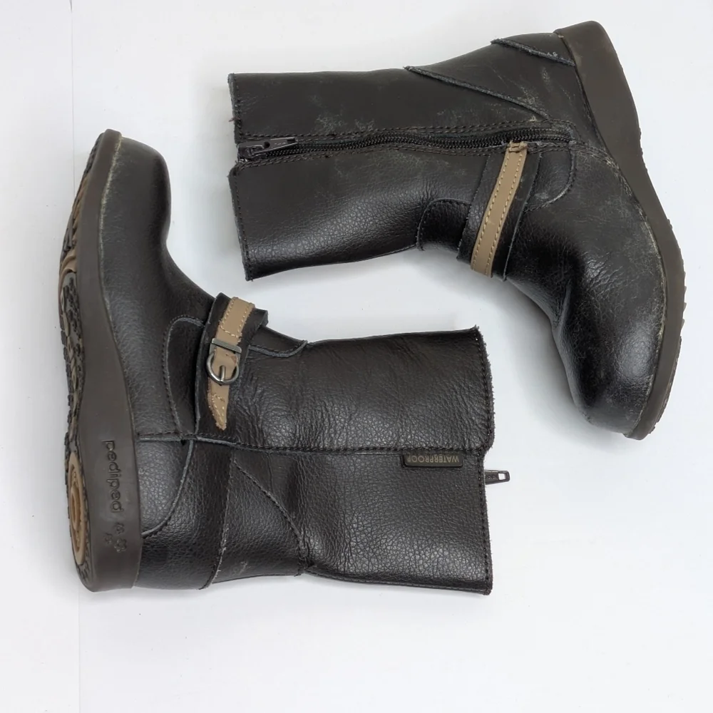 Pediped Brown Leather Boot 27 10T